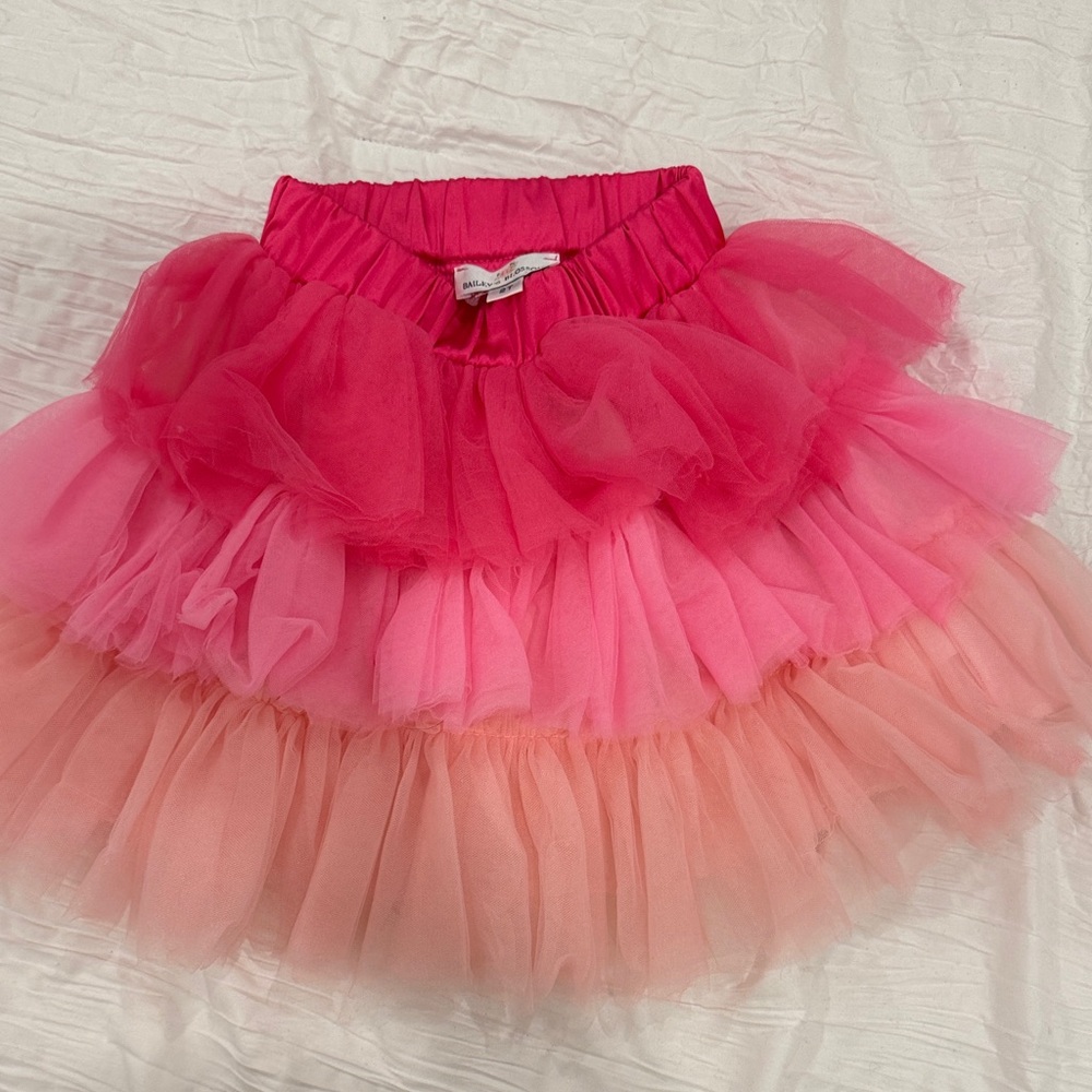 Pink Layered Tulle Skirt